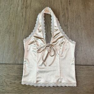 Thirty/Thirty LA Gold Halter Tank Top Size Small